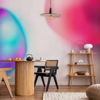 Abstract Colorful Glass Pieces Violet-Blue Wall Mural