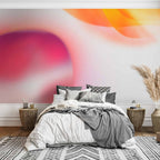 Pink Planet Abstract Space Wall Mural