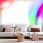 Multicolor Wall Mural with Abstract Shapes
