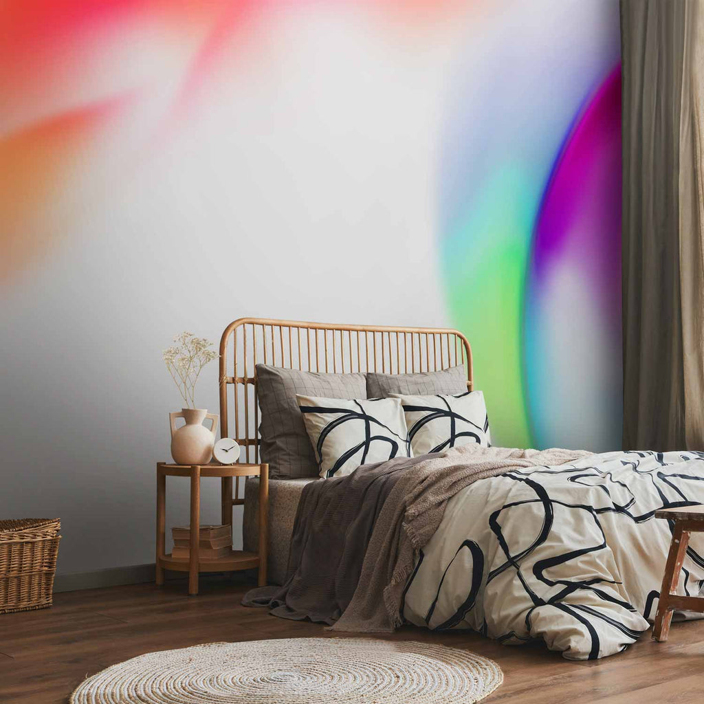 Strong Color Abstract Shapes Wall Mural