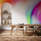 Multicolor Wall Mural with Abstract Shapes