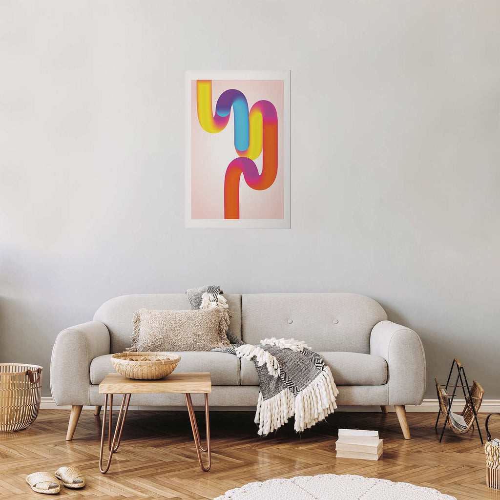 Rainbow Tube Gradient Abstract Poster