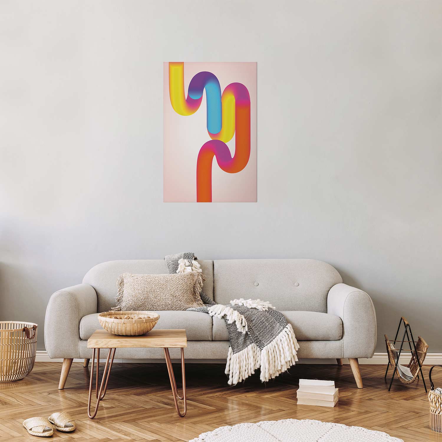 Rainbow Tube Gradient Abstract Poster