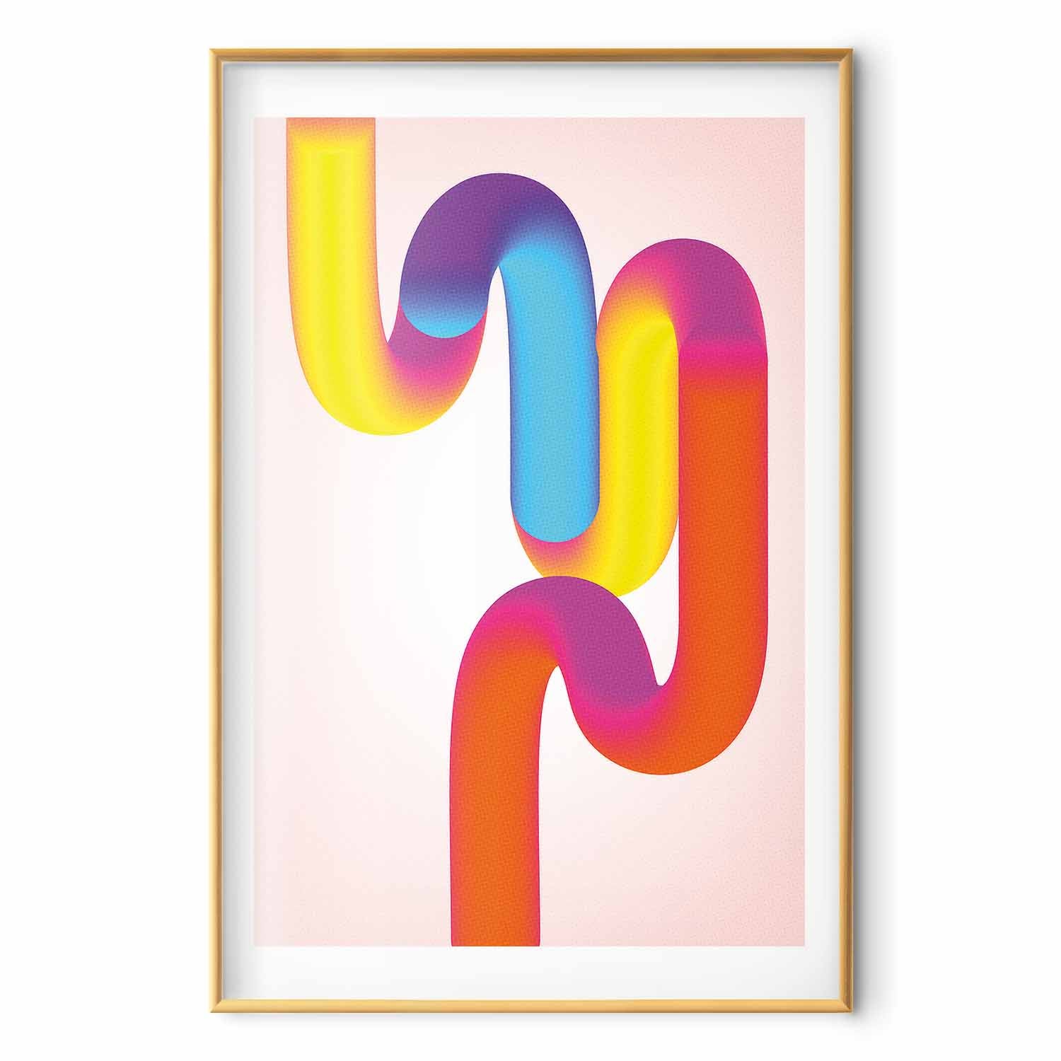 Rainbow Tube Gradient Abstract Poster