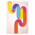 Rainbow Tube Gradient Abstract Poster