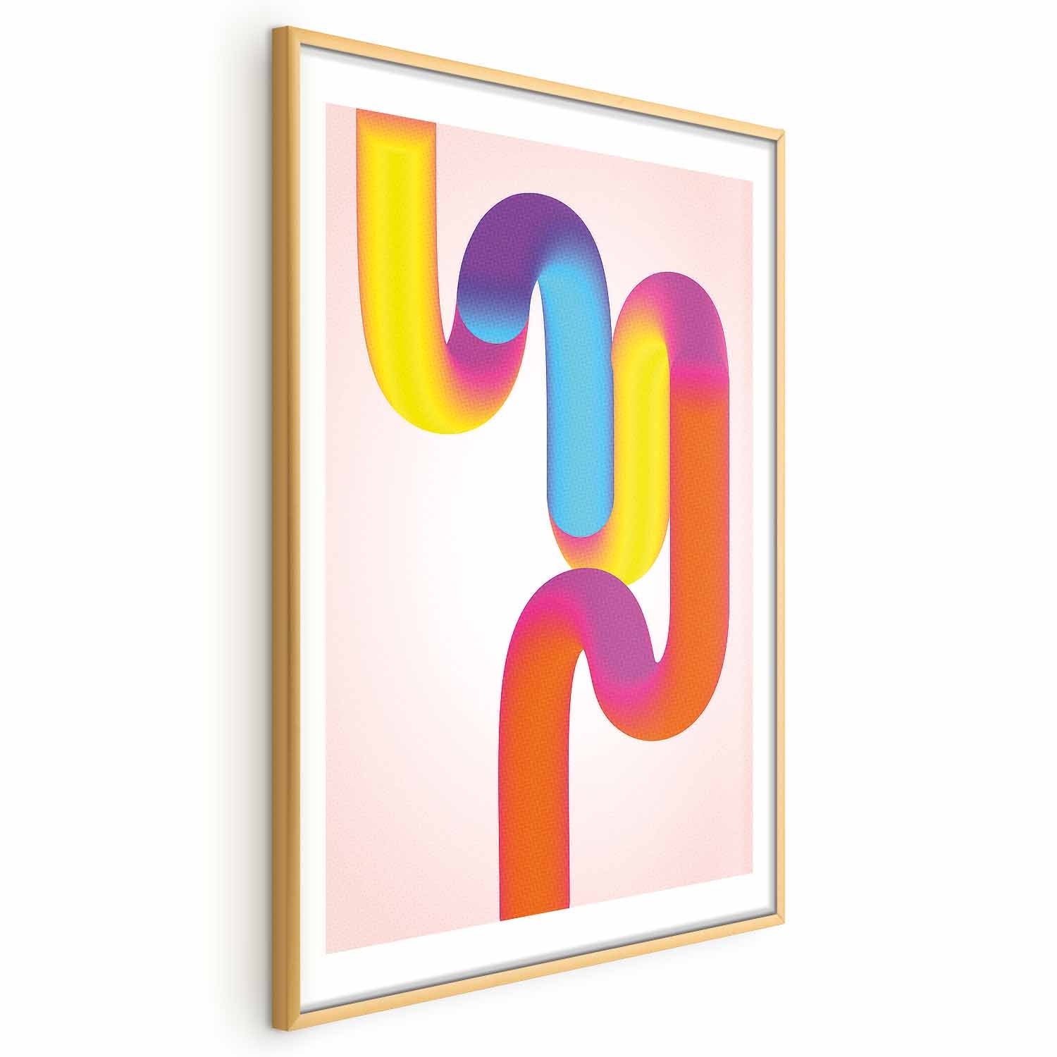 Rainbow Tube Gradient Abstract Poster