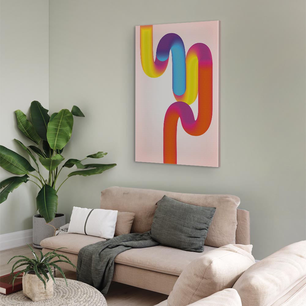 Colorful Canvas Print with Dynamic Abstract Design