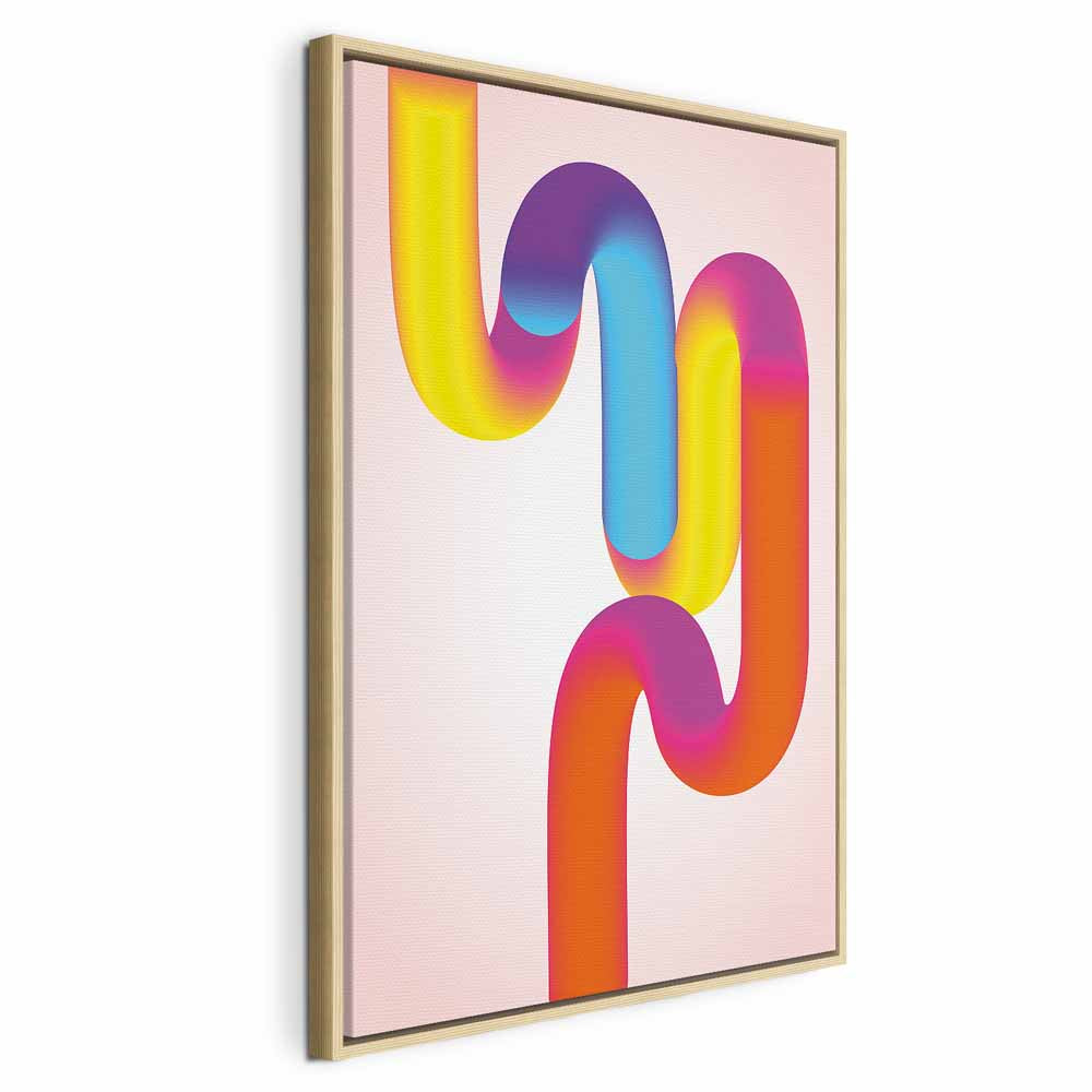 Colorful Canvas Print with Dynamic Abstract Design