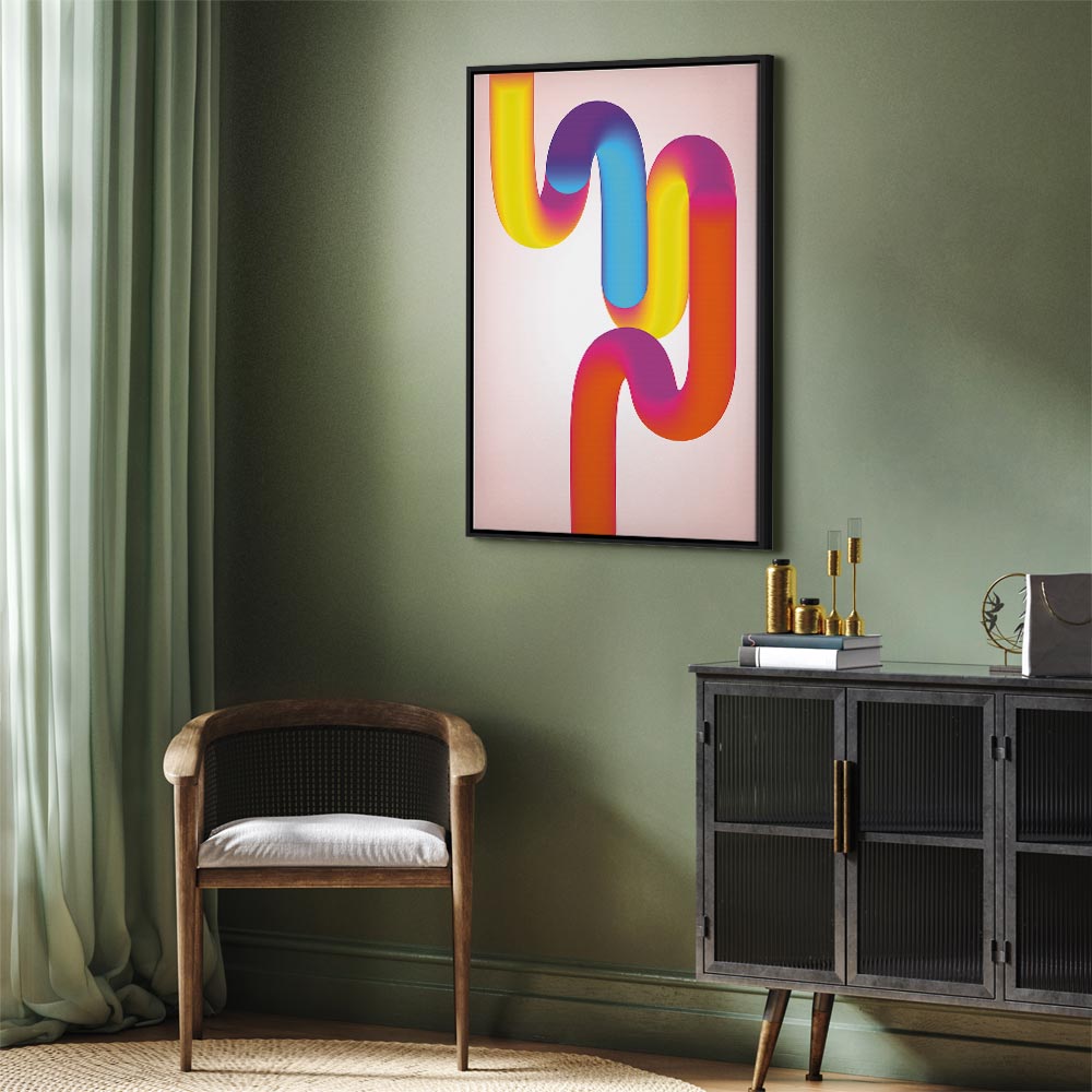 Colorful Canvas Print with Dynamic Abstract Design