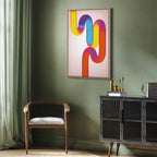 Colorful Canvas Print with Dynamic Abstract Design