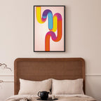 Colorful Canvas Print with Dynamic Abstract Design