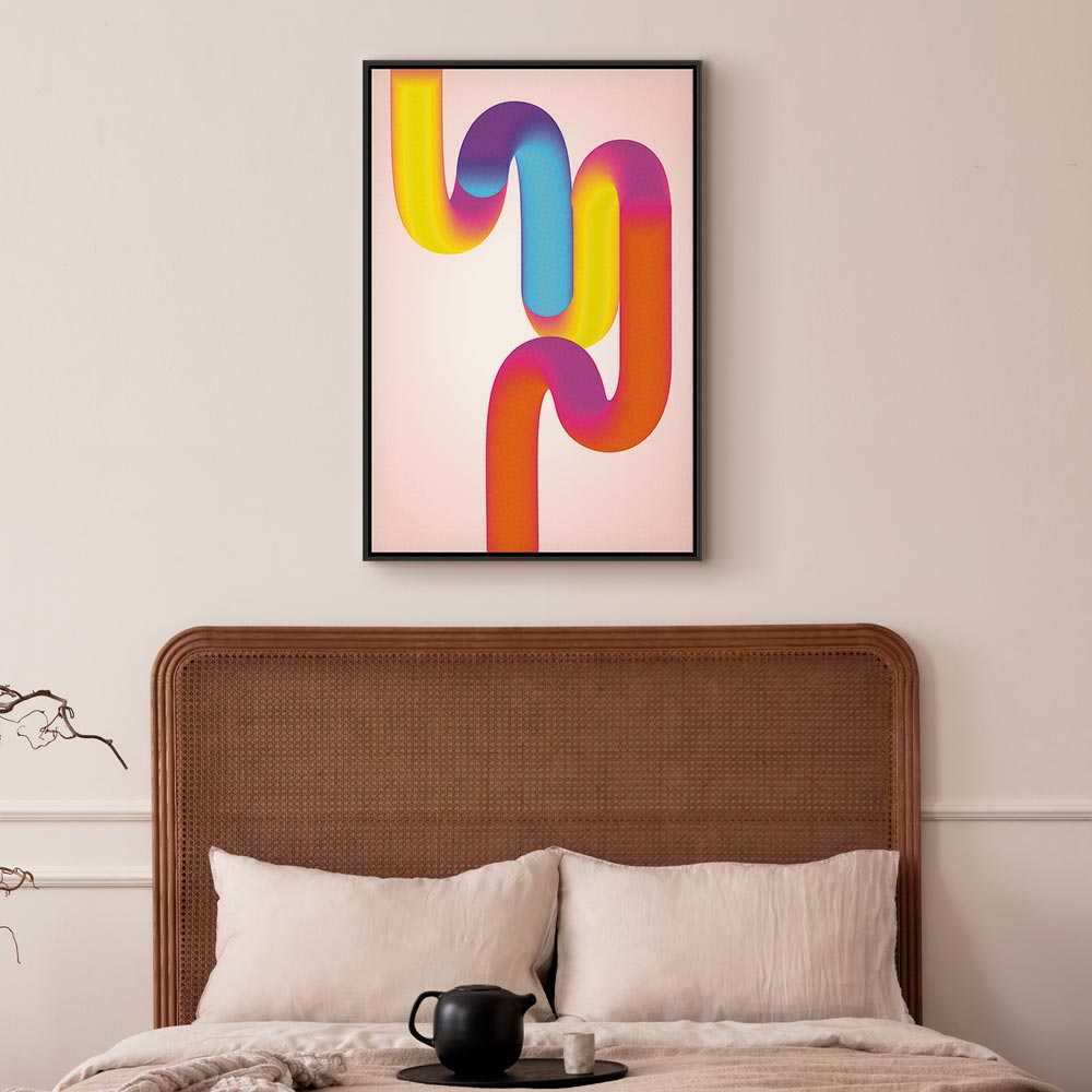 Colorful Canvas Print with Dynamic Abstract Design