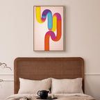 Colorful Canvas Print with Dynamic Abstract Design