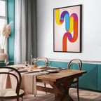 Colorful Canvas Print with Dynamic Abstract Design