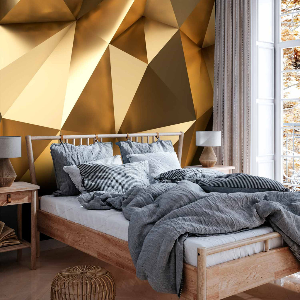 Golden Dome Abstract Geometric Wall Mural