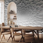 3D Geometric Optical Illusion Wall Mural
