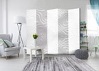 White Wave Texture Pattern Room Divider
