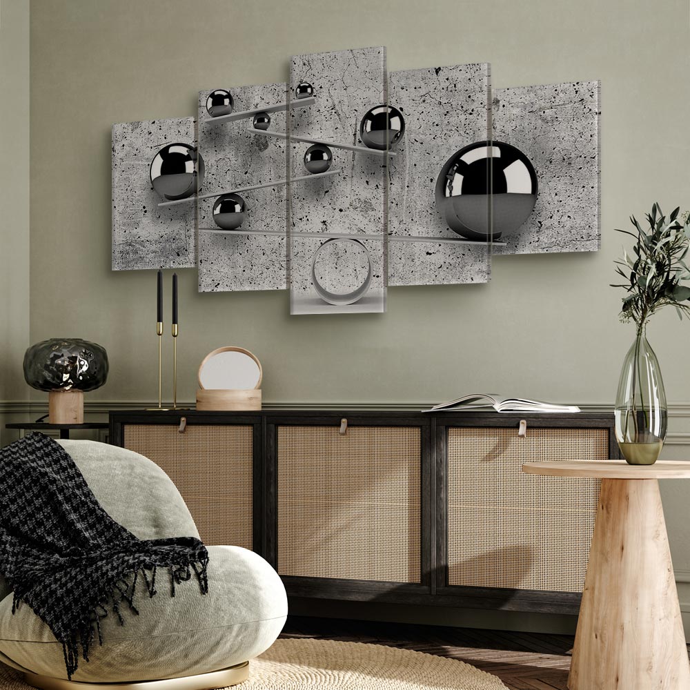 Concrete Sphere Texture Modern Canvas Print