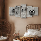 Concrete Sphere Texture Modern Canvas Print