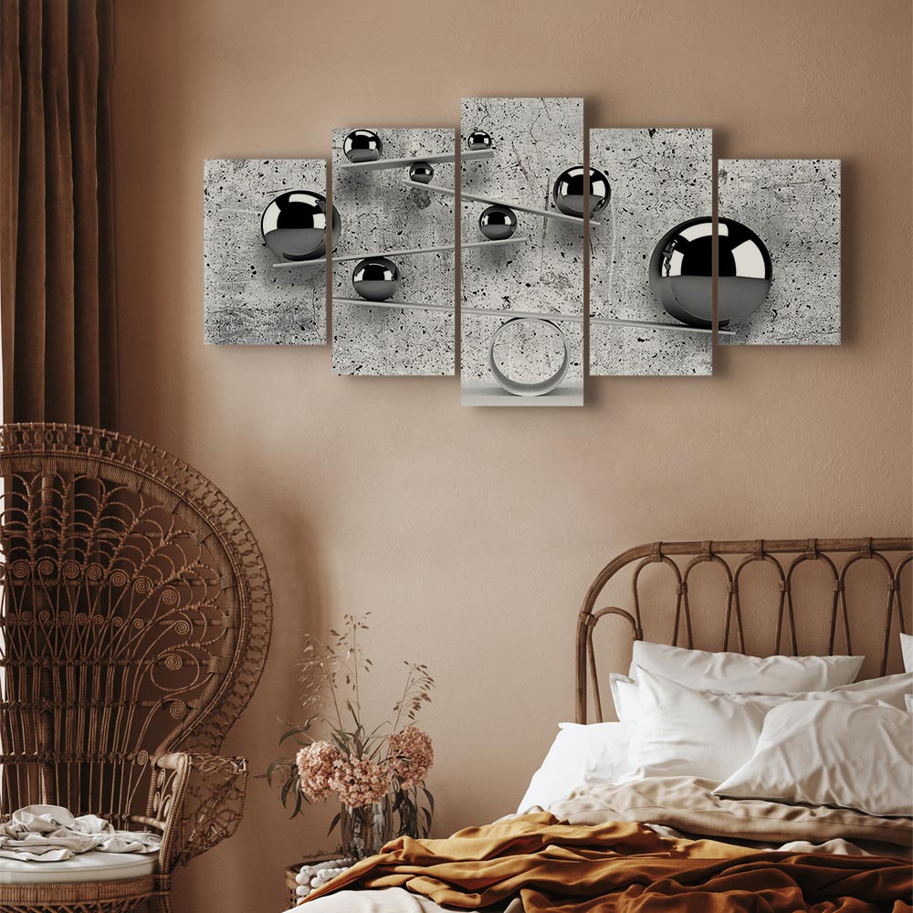 Concrete Sphere Texture Modern Canvas Print