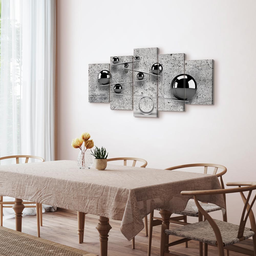 Concrete Sphere Texture Modern Canvas Print