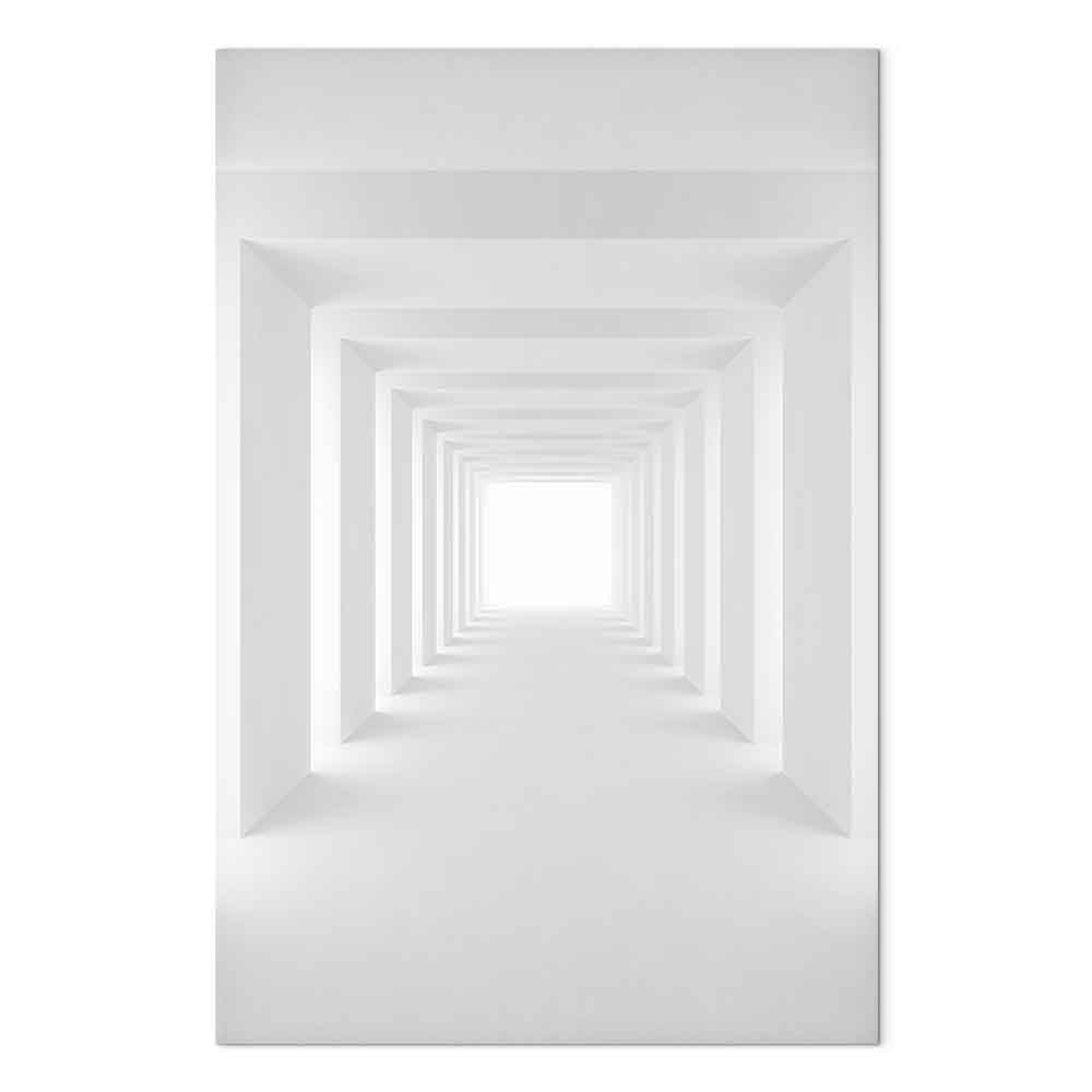 Shadow Tunnel Geometric 3D Canvas Print