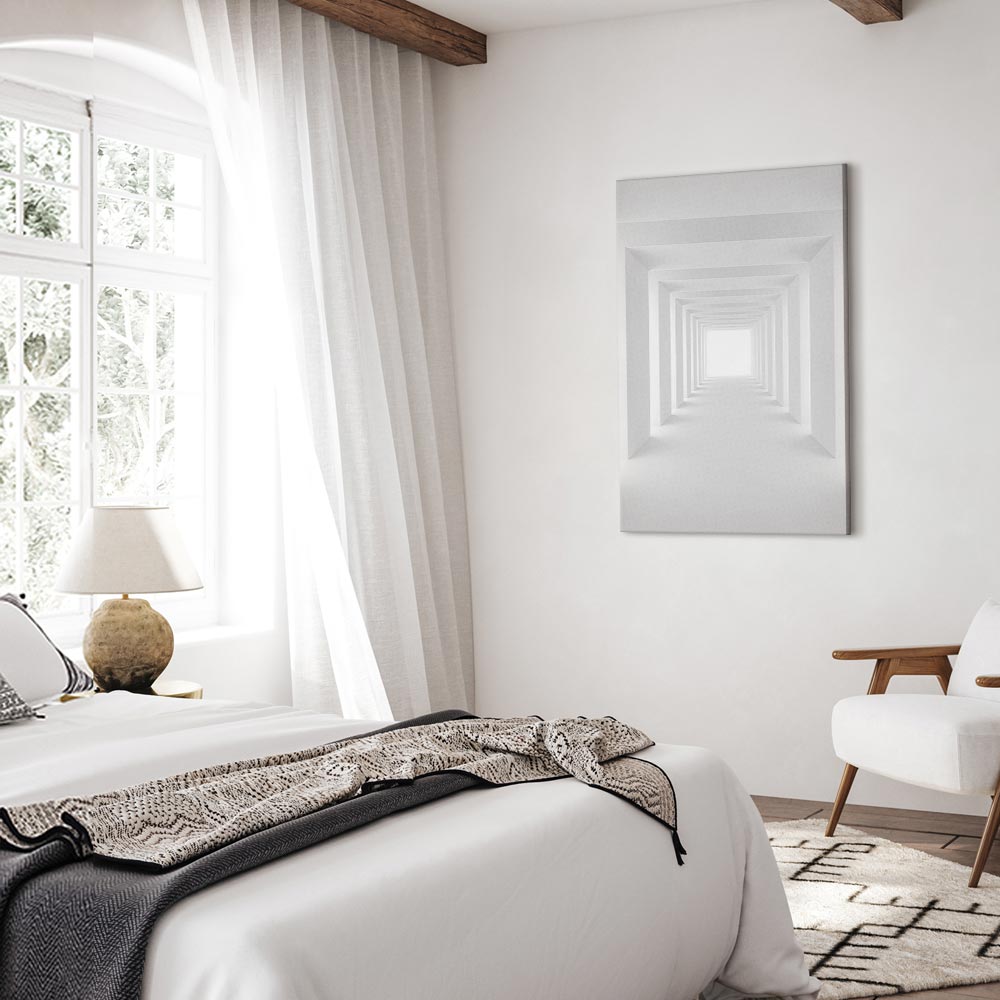 Shadow Tunnel Geometric 3D Canvas Print