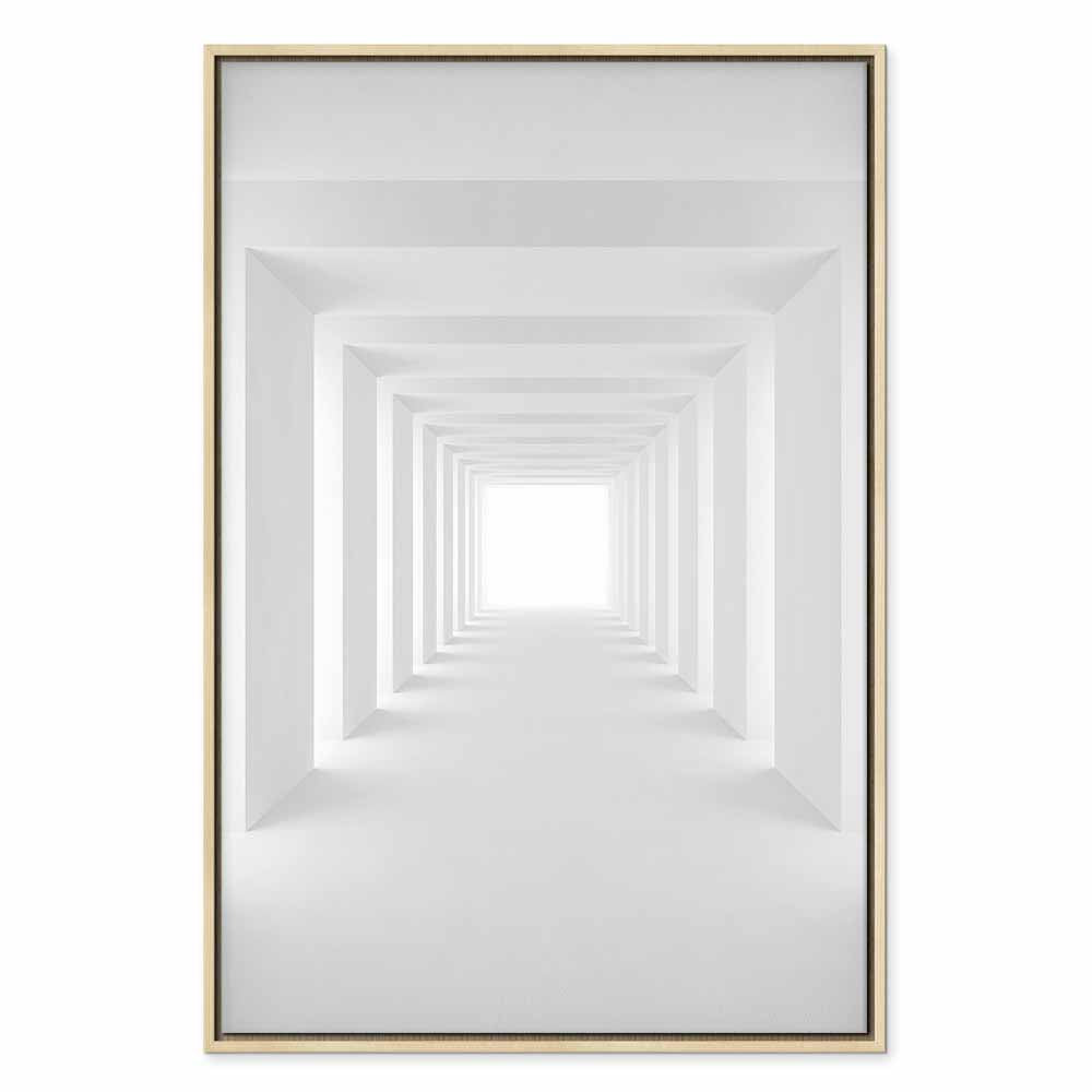Shadow Tunnel Geometric 3D Canvas Print