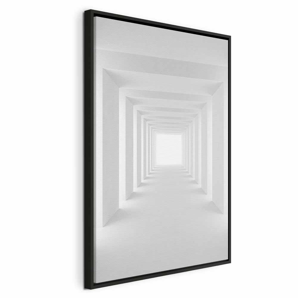 Shadow Tunnel Geometric 3D Canvas Print