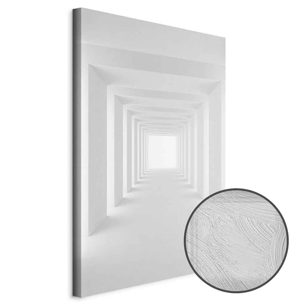 Shadow Tunnel Geometric 3D Canvas Print