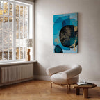 Ocean Kaleidoscope Abstract Vertical Canvas Print