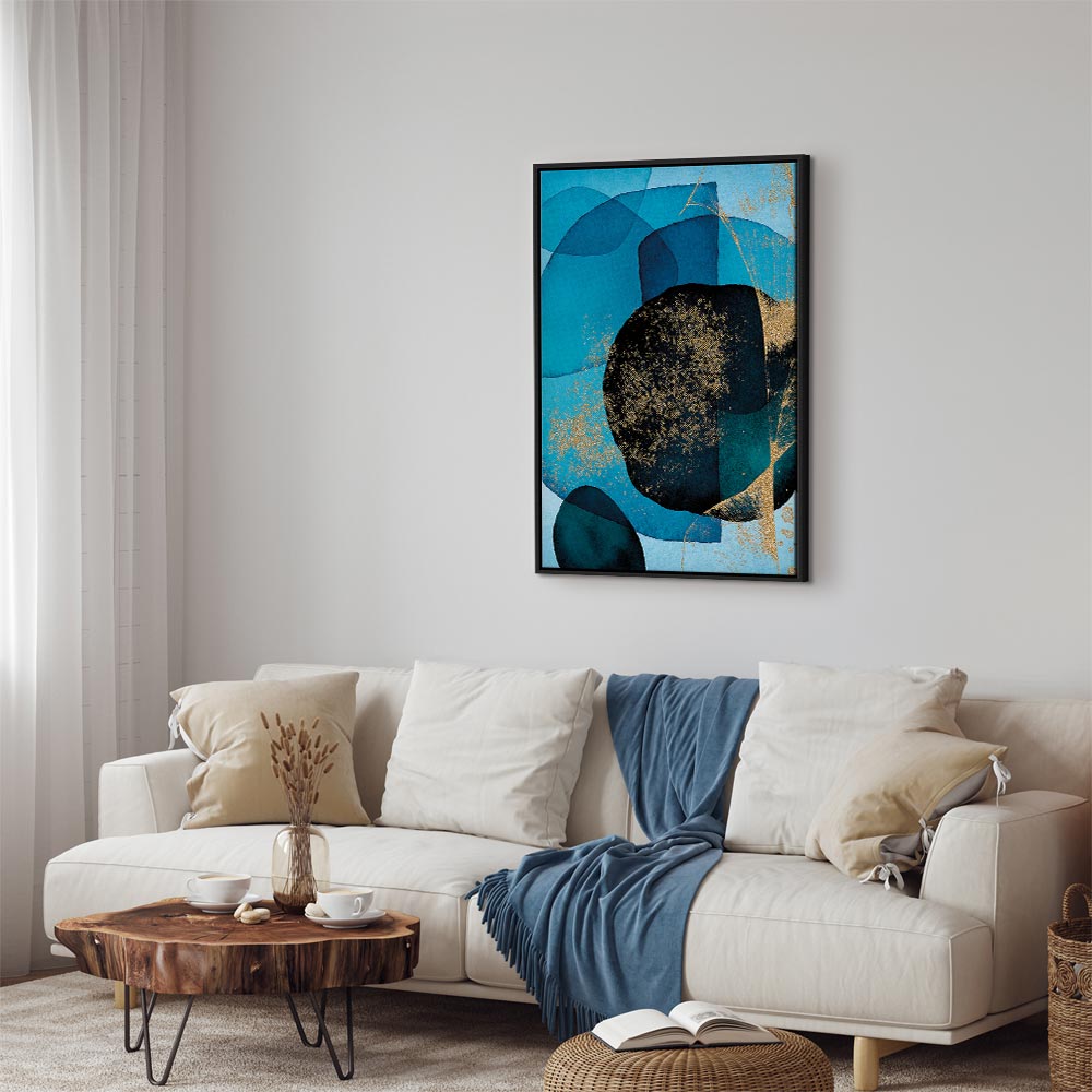 Ocean Kaleidoscope Abstract Vertical Canvas Print