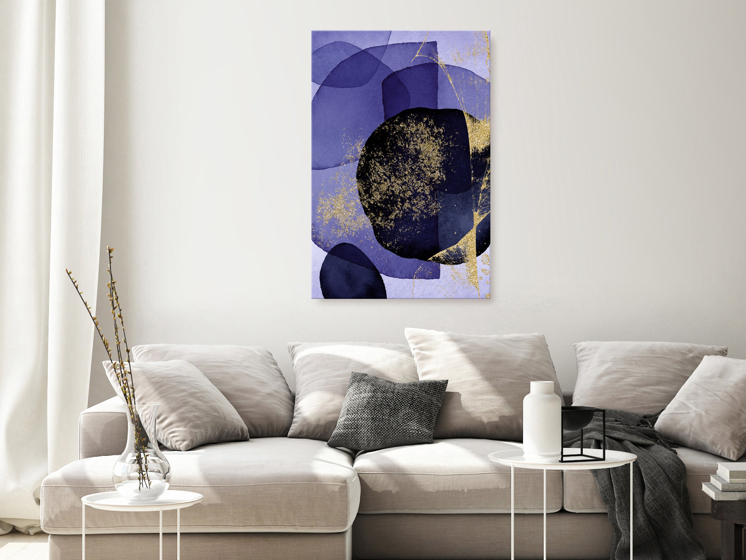 Elegant Vertical Canvas Print with Abstract Design