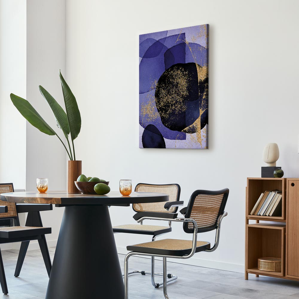 Purple Kaleidoscope Abstract Vertical Canvas Print