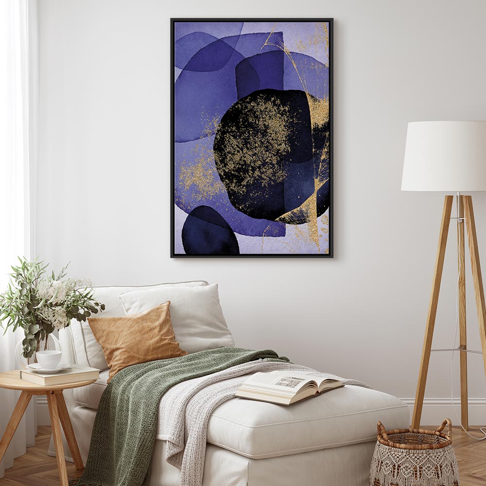 Purple Kaleidoscope Abstract Vertical Canvas Print