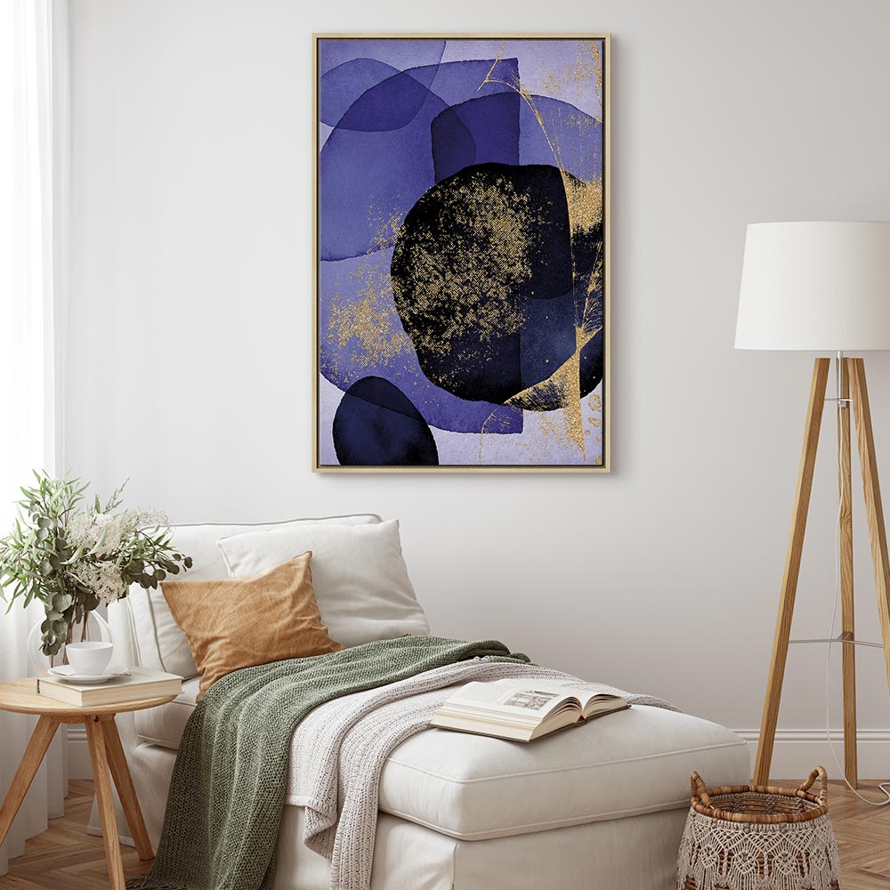 Purple Kaleidoscope Abstract Vertical Canvas Print