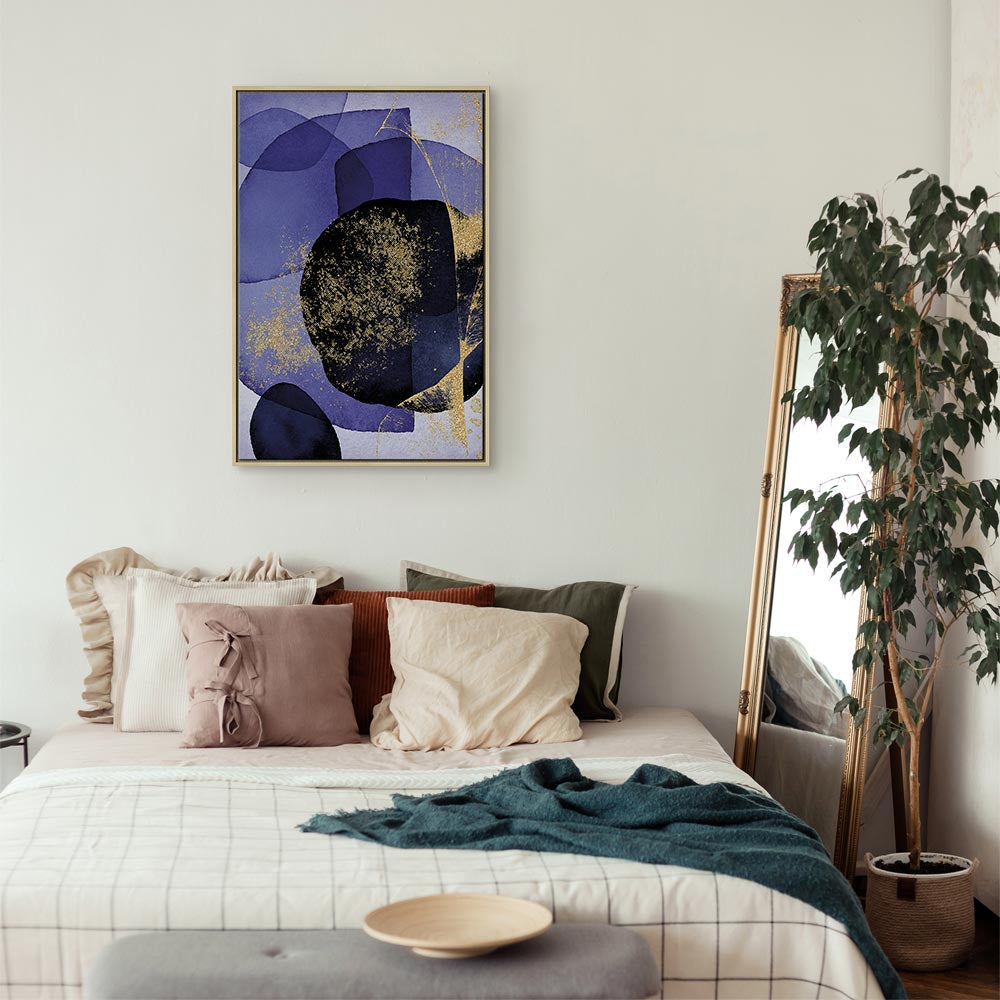 Purple Kaleidoscope Abstract Vertical Canvas Print