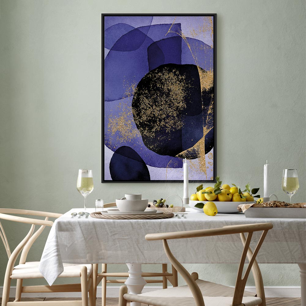 Purple Kaleidoscope Abstract Vertical Canvas Print