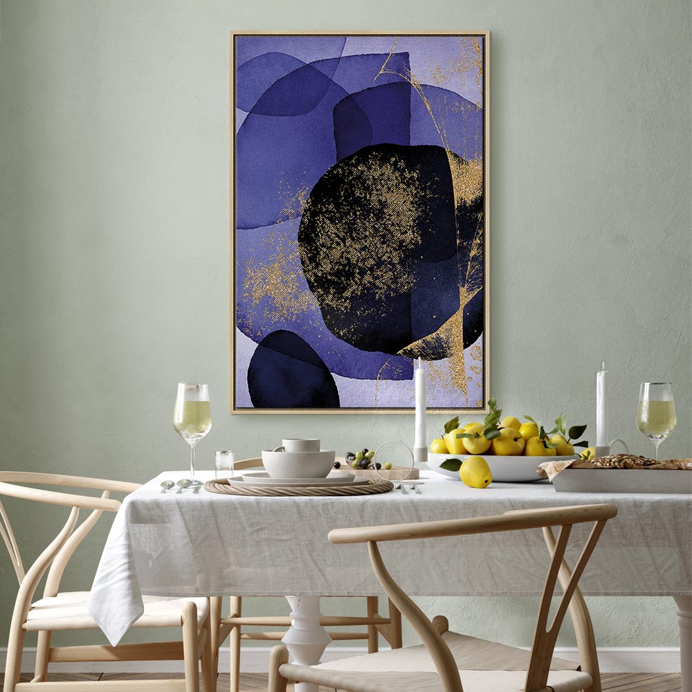 Purple Kaleidoscope Abstract Vertical Canvas Print
