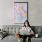 Pastel Abstract Shapes Contemporary Poster