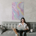 Pastel Abstract Shapes Contemporary Poster