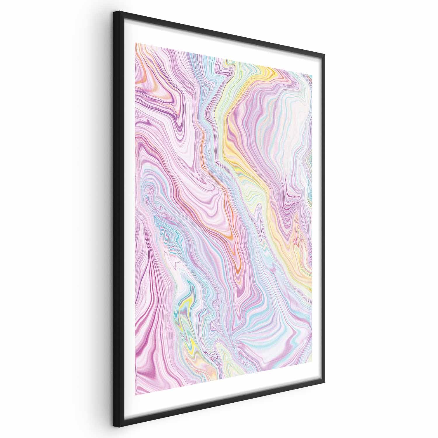 Pastel Abstract Shapes Contemporary Poster