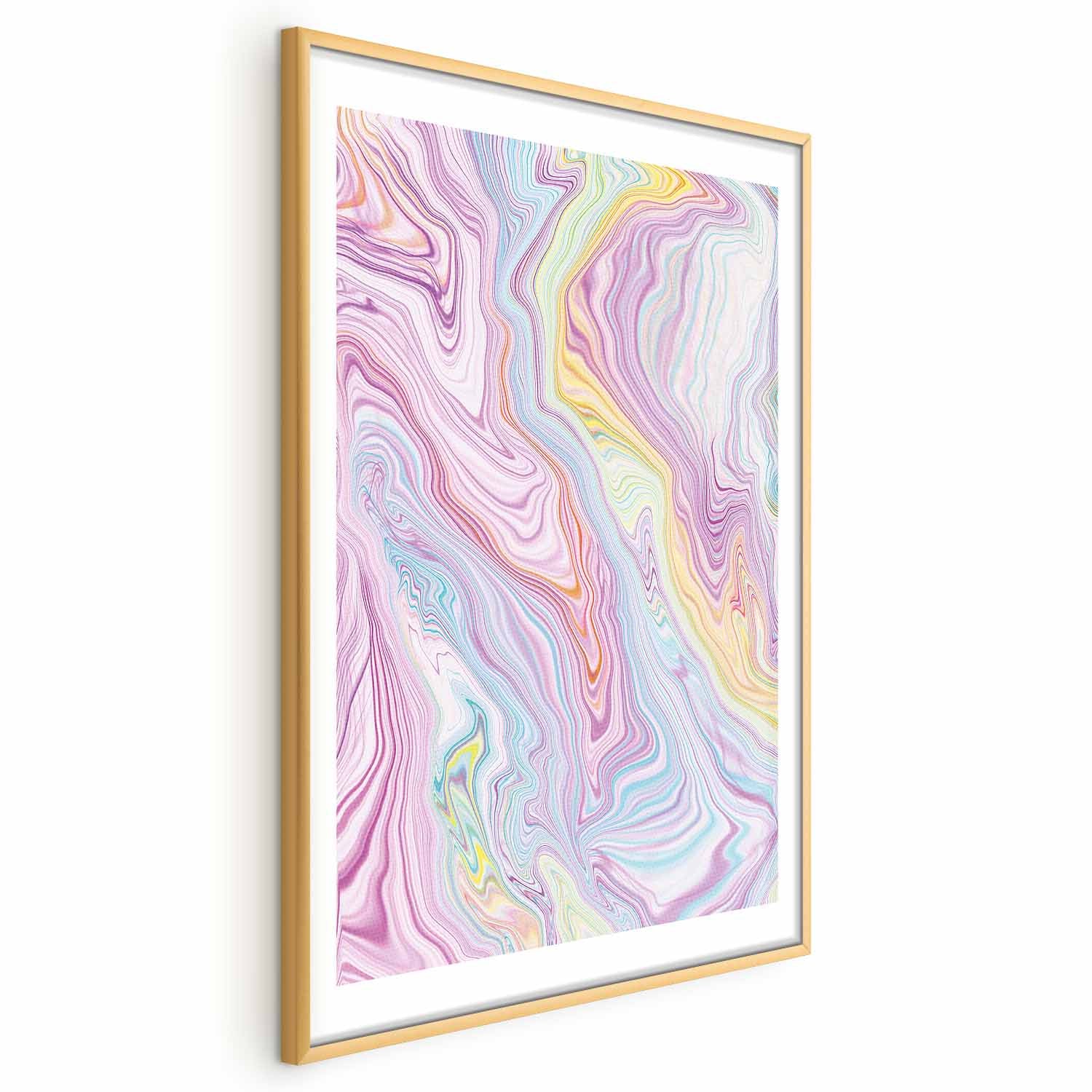 Pastel Abstract Shapes Contemporary Poster