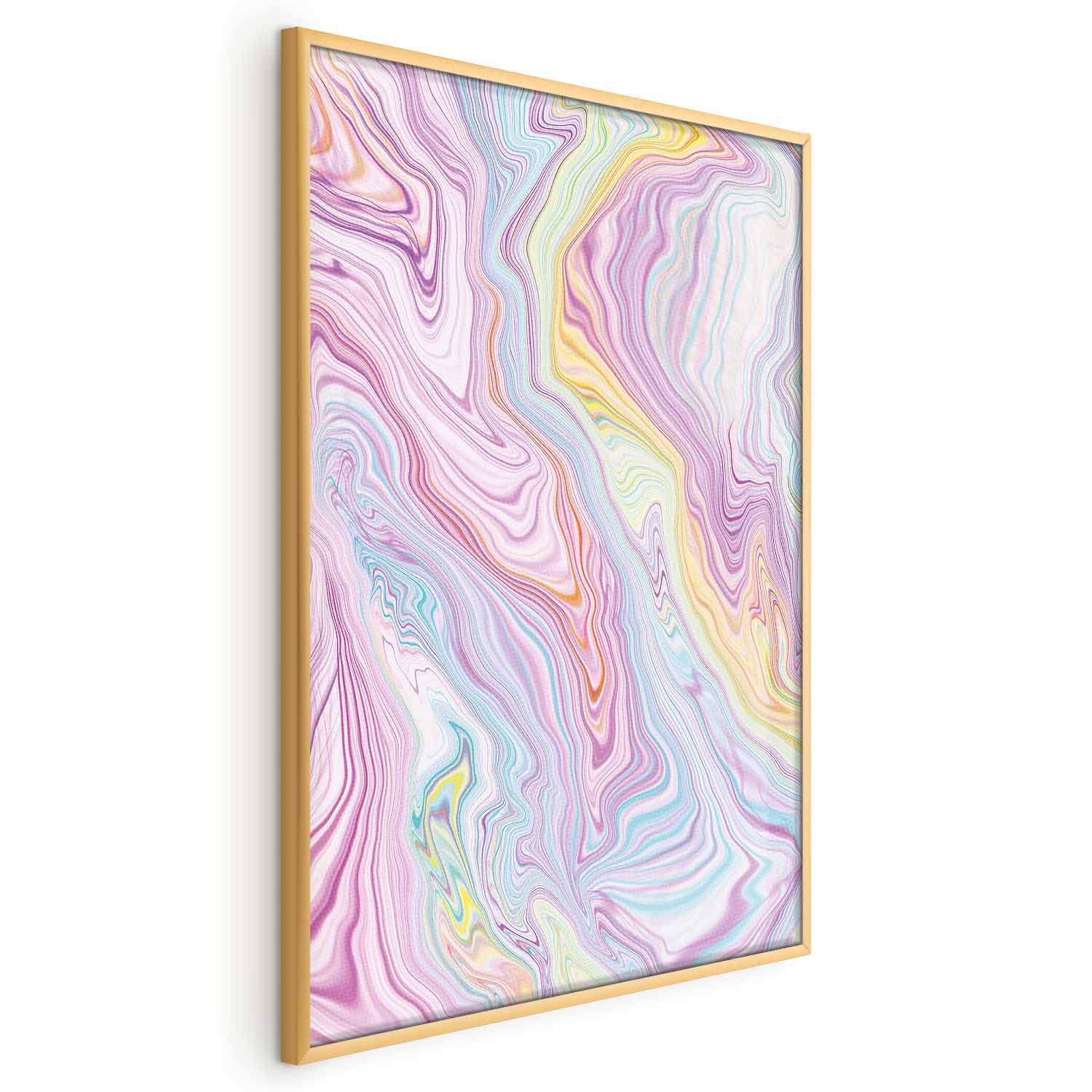 Pastel Abstract Shapes Contemporary Poster