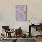Pastel Abstract Shapes Multicolor Canvas Print