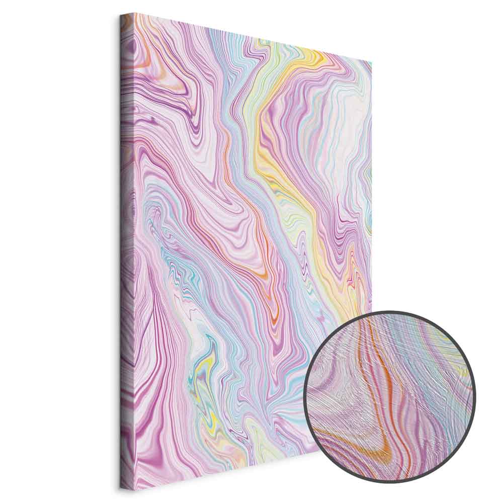 Pastel Abstract Shapes Multicolor Canvas Print