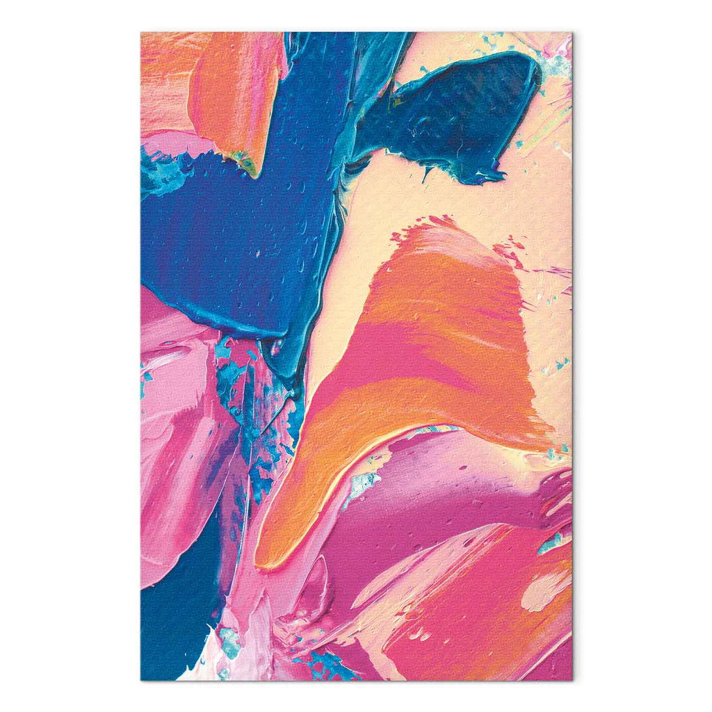Energetic Abstract Shapes Multicolor Canvas Print