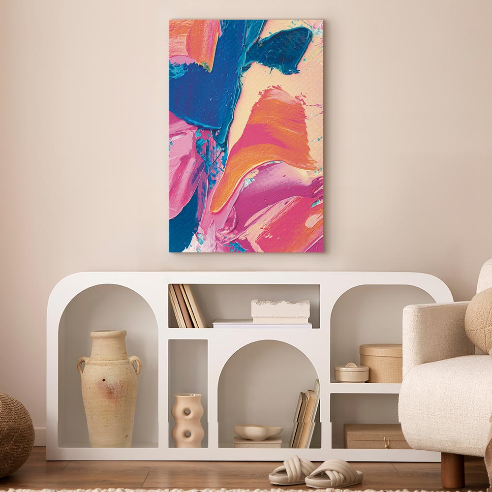 Energetic Abstract Canvas Print for Modern Spaces