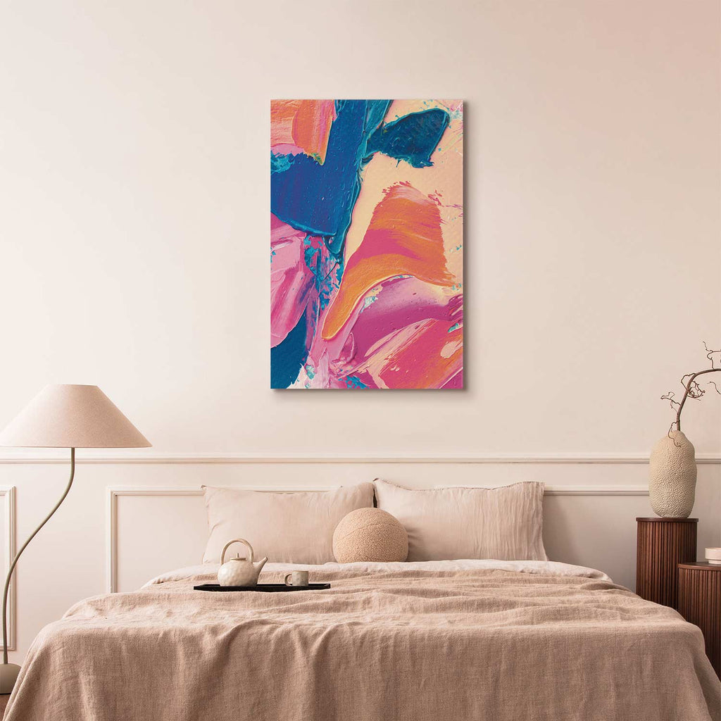 Energetic Abstract Shapes Multicolor Canvas Print