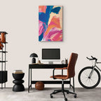 Energetic Abstract Shapes Multicolor Canvas Print